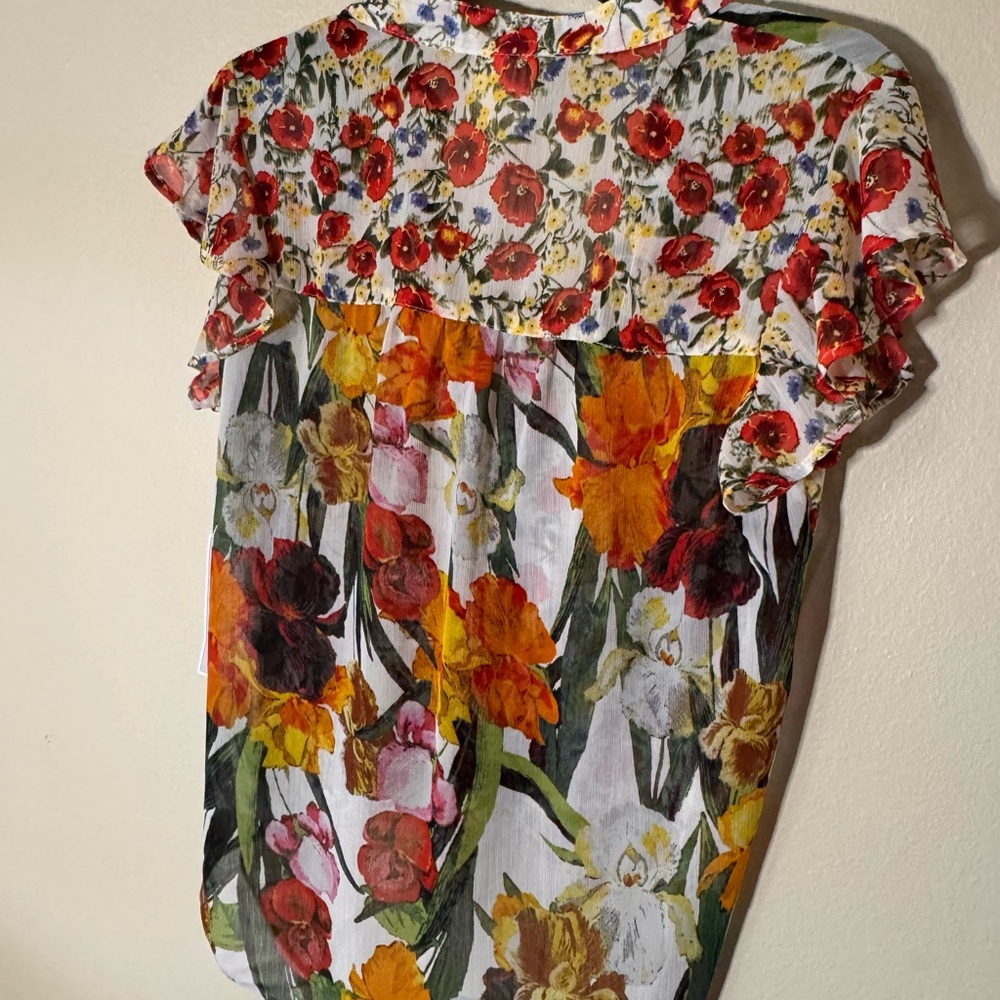 Fig & Flower by Anthropologie size S NWT Floral Print Women's Top - Picture 8 of 8